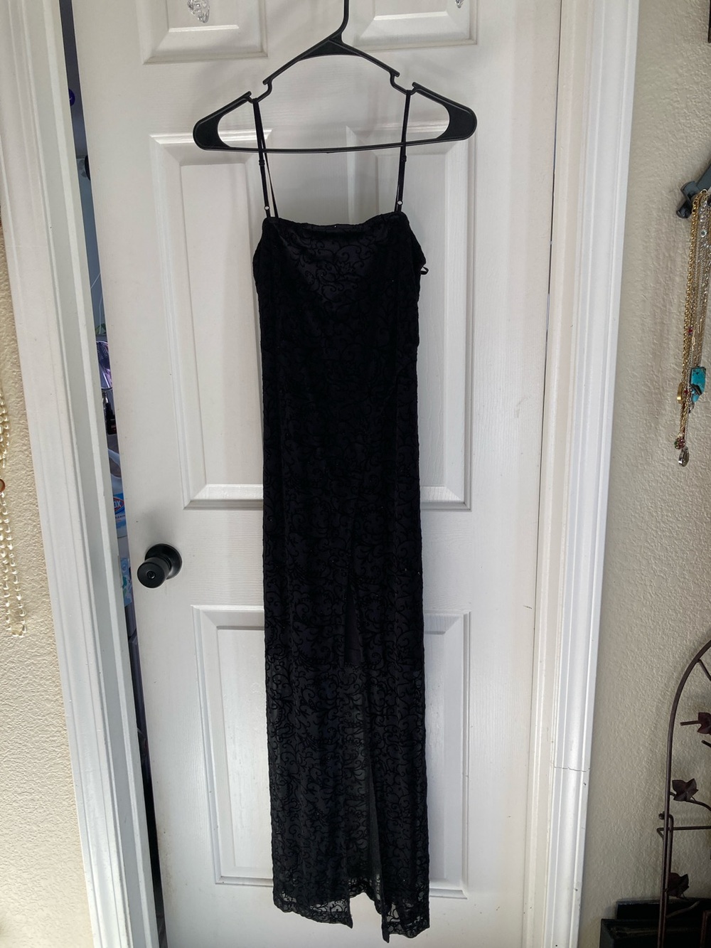next Black Lace Maxi Slip Dress